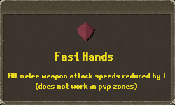 Fast hands perk