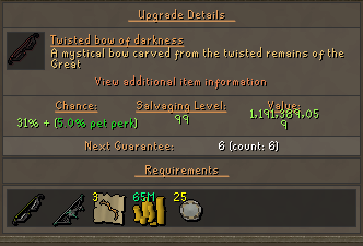 upgrade blueprint for the twisted bow of darkness